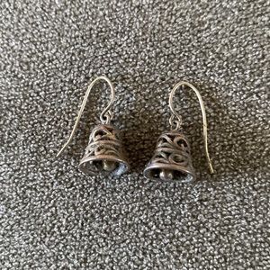 Bronze colored bell earrings